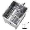 Manual Meat Mixer, 40L Fixed Tank Meat Processing Equipment(Mixing Max 80LBS for Meat), Stainless Steel Meat Mixer