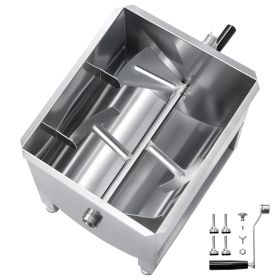 Manual Meat Mixer, 40L Fixed Tank Meat Processing Equipment(Mixing Max 80LBS for Meat), Stainless Steel Meat Mixer