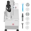 Food Processor & Vegetable Chopper, 2 Feeding Holes Food-Grade Stainless Steel Food Processor Chopper with Detachable 6 Blades