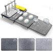 3Pcs Nesting Stone Drying Mat for Kitchen Counter, Quick Drying Stone Dish Drying Mat with Non-Slip Feet