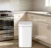 Tall Hands Free Automatic Sensor Trash Can, Stainless Steel & Plastic Touchless Garbage Bin