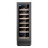 11.6-inch wide, 22 cubic foot capacity, built-in refrigerator, single-door glass beverage cooler (black)