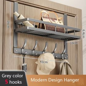 2PCS Over The Door Organizer with Metal Storage Shelves, Easy Install Door Hanging Rack for Bathroom Bedroom Kitchen Pantry