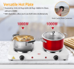 Cooking electric heating plate; includes 2 stove units, a 2000-watt portable electric stove