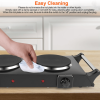 2000W dual-burner electric heating plate with 5-stage temperature adjustment (200°C–500°C)