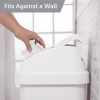 (2 pack)Kitchen Trash Can, 13 Gallon Plastic Garbage Bin with Swing Top Lid, White