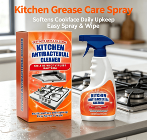 Kitchen Surface Care Spray, Cooking Grease & Food Residue Lightening Spray, Household Stove Range Hood Daily Maintenance Supplies