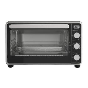 Crisp 'N Bake PRO 6-Slice Air Fryer Toaster Oven with Basket, Pan, Rack Tray, Stainless Steel