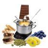 Kitchen Fondue Pot Set with Fork for Household