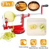 3 in 1 Apple Peeler Slicer Corer with Stainless Steel Blade, Zinc Alloy Hand Crank Fruit Peeler Machine