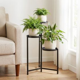 3-Tier Metal Plant Stand Indoor Outdoor Tall Corner Flower Pot Holder Display Rack
