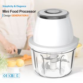 Electric Food Chopper with LED Indicator, 350ml Cordless Mini Food Processor for Garlic, Onion, Vegetables & Meat – Rechargeable USB-C Blender