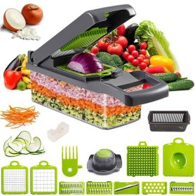 15 In 1 Vegetable Chopper Slicer With Container Fruit Dicer Veggie Kitchen Cutter Tools