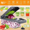 16-In-1 Kitchen Fruit Vegetable Slicer Cutter Food Onion Veggie Dicer Chopper