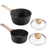Saucepan Set, 1.5 QT & 2.5 QT Nonstick Saucepan with Glass Lids, Multipurpose Cooking Sauce Pots with Detachable Handles