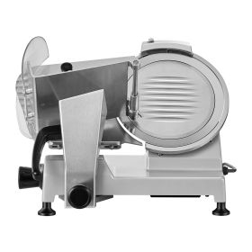 10" Commercial Meat Slicer, 240W Electric Deli Food Slicer with Carbon Steel Blade, Built-In Sharpener & 0-0.47" Adjustable Thickness for Frozen Meat