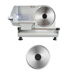 Meat Slicer, 8.6" Electric Deli Slicer with 2 SUS420 Blades & 0-0.6" Adjustable Thickness, Dual Security Lock, 200W Home Food-Slicer for Frozen Meat