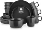 Stone Lain Celina Stoneware 16 Piece Dinnerware Set Plates and Bowls