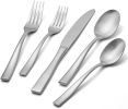 40-Piece Silverware Set for 8, Matte Stainless Steel Flatware Set with Forks, Knives, Spoons, Dishwasher Safe