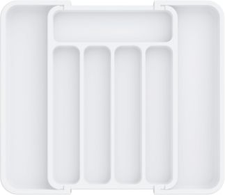 Silverware Organizer - Expandable Kitchen Drawer Organizer, Adjustable Utensil Organizer, Cutlery Tray for Forks, Knives