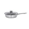 Egg Poacher Pan, 4-Cup Poached Egg Maker, Stainless Steel Poaching Pan and Frying Skillet, with 4 Nonsitck Detachable Large Cups, Lid