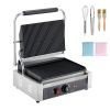 Commercial Panini Grill, 1800W Electric Sandwich Panini Maker, Stainless Steel Sandwichs Press with Handle and Temp Control