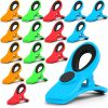 16 Pack Chip Clips Bag Clips, Office Paper Clamps, Multicolor Magnetic Clip for Food Packages, Multipurpose Plastic Clip for Food, Snack, Refrigerator