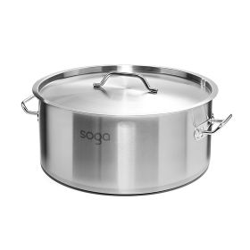 6.1 Gallon Top-Grade Thick Stainless Steel Stock Pot 18/10 – Heavy-Duty Cooking Pot Durable Professional Kitchen Cookware