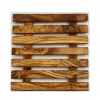 Handcrafted Square Olive Wood Pan Coaster - Natural Wood Heat Resistant Trivet for Hot Pots, Pans