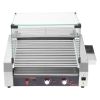 Hot Dog Roller, 30 Hot Dog 11 Rollers, Stainless Steel Sausage Grill Cooker, 1600W Commercial Hot Dog Machine with Dual Temp Control, Cover