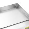 Commercial Electric Griddle, 21.06 x 11.81 inch, 3200W, 122-570 Fahrenheit Adjustable Temp Control, Stainless Steel Body, Full Flat, with 2 Spatulas