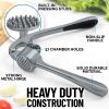 Kitchen Premium Garlic Press Set - Rust Proof Professional Garlic Mincer Tool - Easy-Squeeze, Easy-Clean with Soft