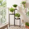 3-Tier Metal Plant Stand Indoor Outdoor Tall Corner Flower Pot Holder Display Rack