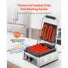 Commercial Panini Grill, 1800W Electric Sandwich Panini Maker, Stainless Steel Sandwichs Press Grill with Handle and Temp Control