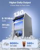 Commercial Ice Maker Machine with Pump, 130 lbs/24h with 30 lbs Storage Capacity, Built-in/Freestanding/Under Counter