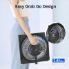 9 Inch Frameless Box Fan, 3-Speed Lightweight Window Fan with ABS Plastic Housing, ETL Listed Small Cooling Fan for Bedroom, Home Office, Kitchen