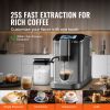 Fully Automatic Espresso Machine - with Automatic Milk Frother, 20 Bar Super-Automatic Cappuccino Latte Machine with TFT Touch Screen, Grinder