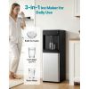 Water Dispenser with Ice Maker, 3-in-1 Floor-Standing Water Dispenser, 33 LBS/24H, 9 Cubes/7 Min Fast Ice Making with 1.3 LBS Storage