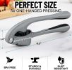 Kitchen Premium Garlic Press Set - Rust Proof Professional Garlic Mincer Tool - Easy-Squeeze, Easy-Clean with Soft