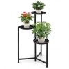 3-Tier Metal Plant Stand Indoor Outdoor Tall Corner Flower Pot Holder Display Rack