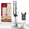 [Pick-Up Only] Madrigal Rechargeable Milk Frother with Stand, Dual 304 Stainless Steel Whisks, USB-C Mini Mixer for Drinks, Cappuccino & Hot Chocolate