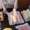 Reusable Silicone Food Storage Bags, 8 PCS BPA-Free Food Grade Freezer Bags, Leakproof & Reusable Ziplock Bags for Food, Fruits, Veggies, Meat