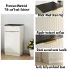 10-Gallon Woodgrain Tilt-Out Trash Can Cabinet Wooden Garbage Recycling Cabinet with Wave-Textured Hideaway Drawer&Pull-Out Bin-Multipurpose Kitchen/B