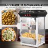 Popcorn Maker, 850W Popcorn Popper Machine, 8 Oz Kettle Makes 48 Cups per Batch, Countertop Popcorn Maker with Tempered Glass, Includes 4 Scoops