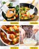 Pack of 4 Silicone Cooking Utensils Set, Non Stick Large Solid Spatulas, Heat Resistant Slotted Spoons, Ideal BPA Free Kitchen Turners for Frying