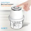 Electric Food Chopper with LED Indicator, 350ml Cordless Mini Food Processor for Garlic, Onion, Vegetables & Meat – Rechargeable USB-C Blender