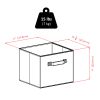 Capri Set of 6 Foldable Black Fabric Baskets