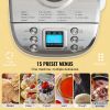 Bread Maker, 15-in-1 3LB Dough Machine, Nonstick Ceramic Pan Automatic Breadmaker with Gluten Free Setting, Whole Wheat Bread Making, Digital