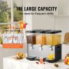 Commercial Beverage Dispenser, 3 Tanks 18 L / 19 QT Per Tank Juice Dispenser