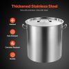 Stainless Steel Stockpot, 84 Quart Large Cooking Pots, Cookware Sauce Pot with Basket, Lid, and Handle, Heavy Duty Commercial Grade Stock Pot